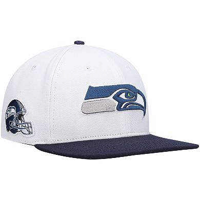 Men's Pro Standard White/College Navy Seattle Seahawks 2Tone Snapback Hat