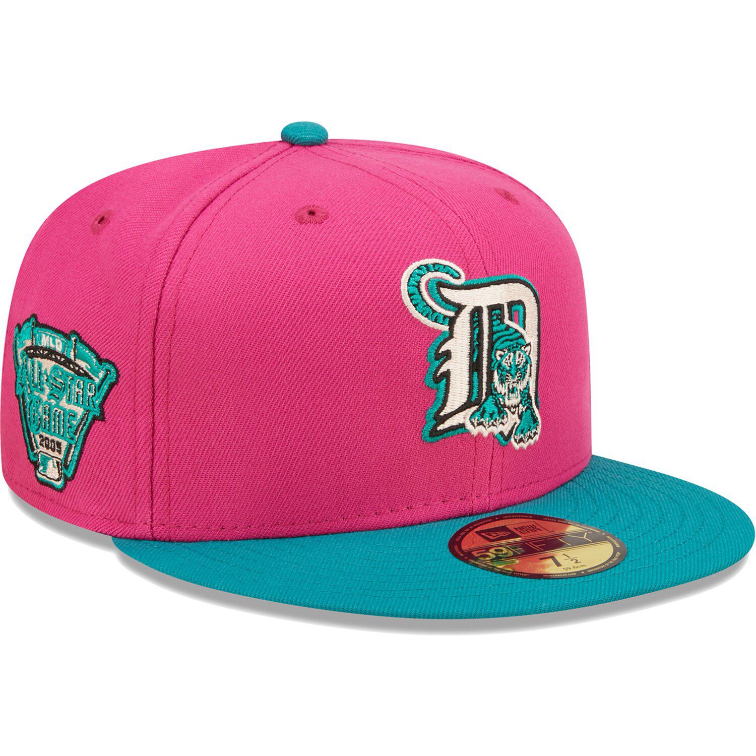 Miami Marlins MLB Floral Straw Hat