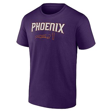 Men's Fanatics Branded Devin Booker Purple Phoenix Suns Name & Number T-Shirt