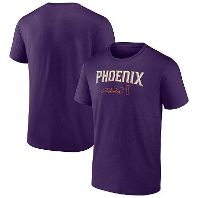Men's Fanatics Branded Devin Booker Purple Phoenix Suns Name & Number T-Shirt