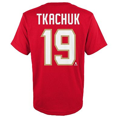 Youth Matthew Tkachuk Red Florida Panthers Player Name & Number T-Shirt