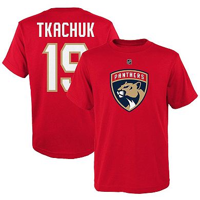 Youth Matthew Tkachuk Red Florida Panthers Name & Number Player T-Shirt