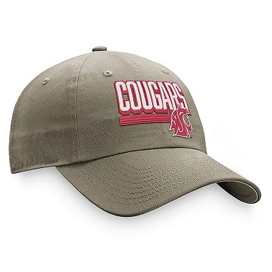 Men's Top of the World Khaki Washington State Cougars Slice Adjustable Hat