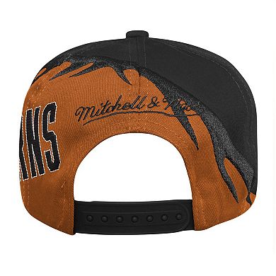 Youth Mitchell & Ness Orange/Black Texas Longhorns Spiral Snapback Hat