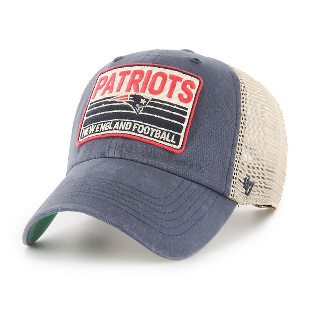 Men's '47 Navy/Natural New England Patriots Four Stroke Clean Up