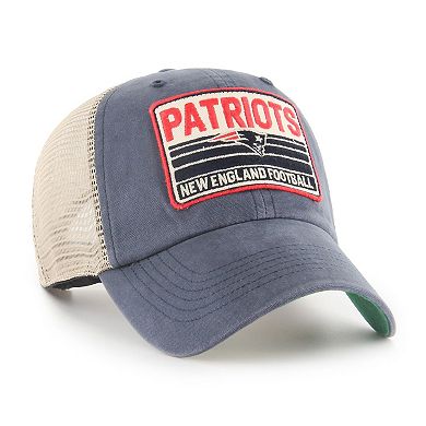 Men's '47 Navy/Natural New England Patriots Four Stroke Clean Up Snapback Hat