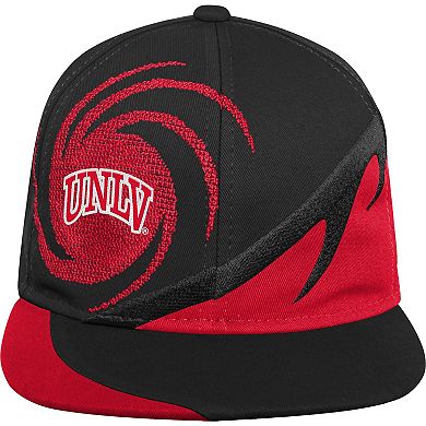 Youth Mitchell & Ness Scarlet/Black UNLV Rebels Spiral Snapback Hat