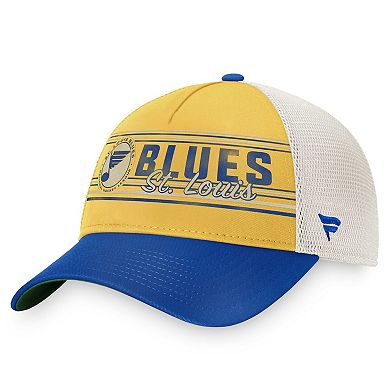 Men's Fanatics Branded Gold/Royal St. Louis Blues True Classic Retro Trucker Snapback Hat