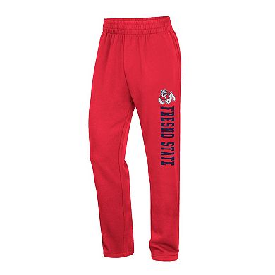 Men's Colosseum Red Fresno State Bulldogs Wordmark Pants