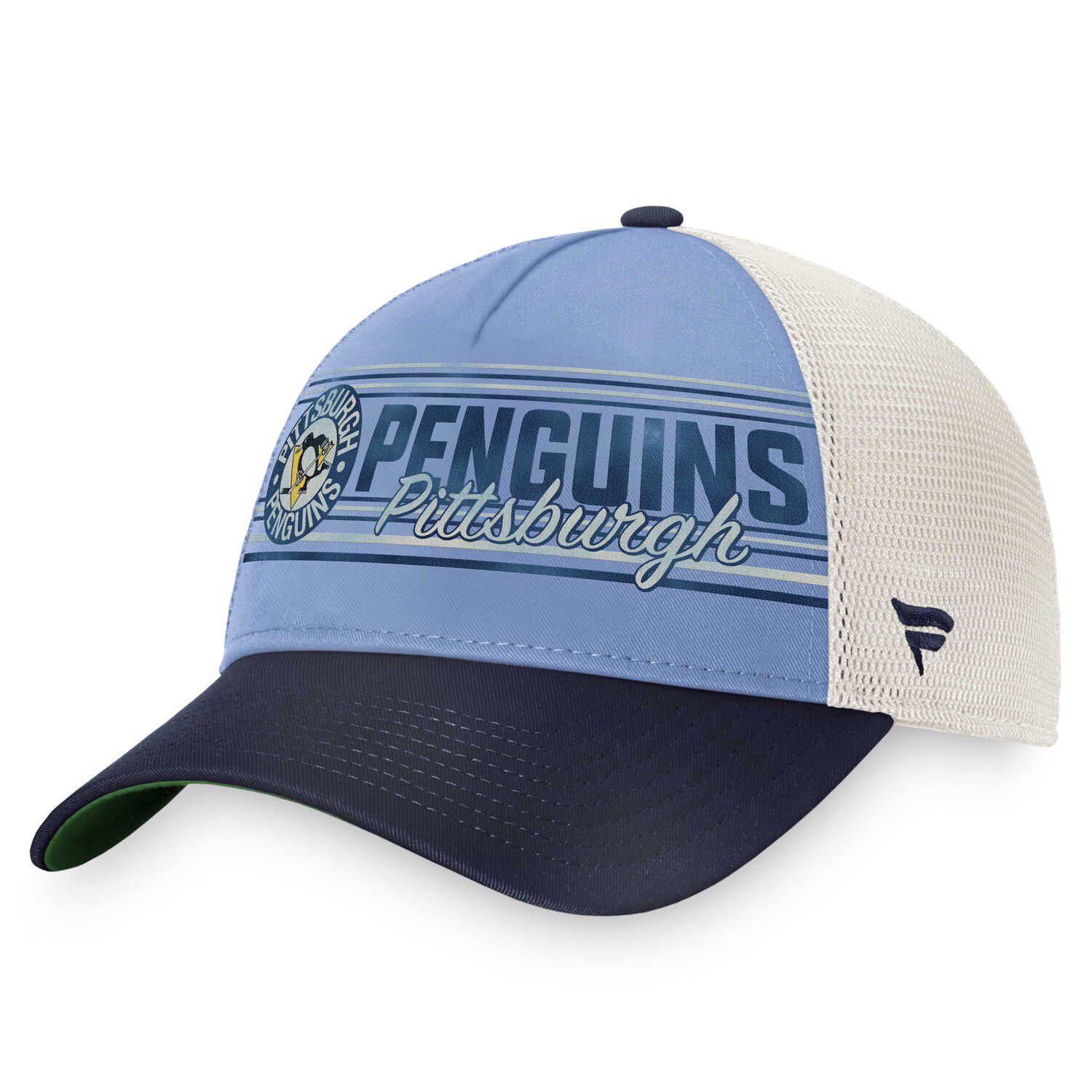 Men's adidas Black/White Pittsburgh Penguins Foam Trucker Snapback Hat