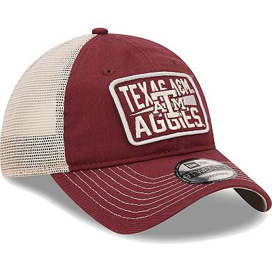 Men's New Era Maroon/Natural Texas A&M Aggies Devoted 9TWENTY Adjustable Hat