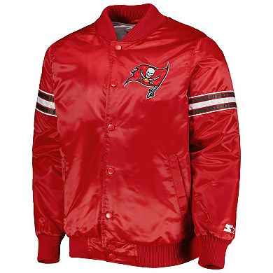 Men's Starter Red Tampa Bay Buccaneers The Pick and Roll Full-Snap Jacket