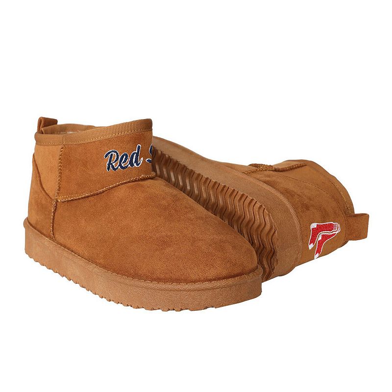 UPC 196061000667 product image for Women's FOCO Brown Boston Red Sox Team Logo Fuzzy Fan Boots, Size: 6 | upcitemdb.com