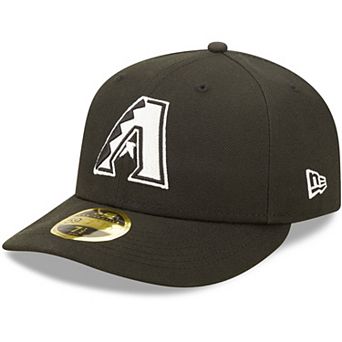 Men's New Era Arizona Diamondbacks Black & White Low Profile 59FIFTY Fitted Hat