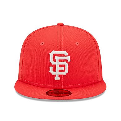 Men's New Era Red San Francisco Giants Lava Highlighter Logo 59FIFTY Fitted Hat
