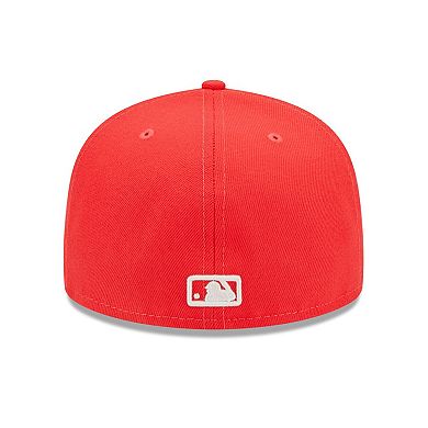 Men's New Era Red San Francisco Giants Lava Highlighter Logo 59FIFTY Fitted Hat