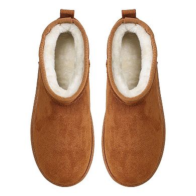 Women's FOCO Brown Chicago Cubs Team Logo Fuzzy Fan Boots
