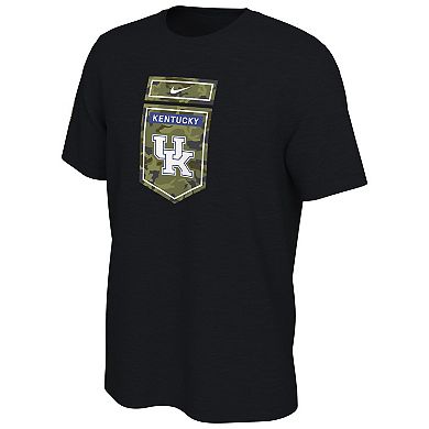 Men's Nike Black Kentucky Wildcats Veterans Camo T-Shirt
