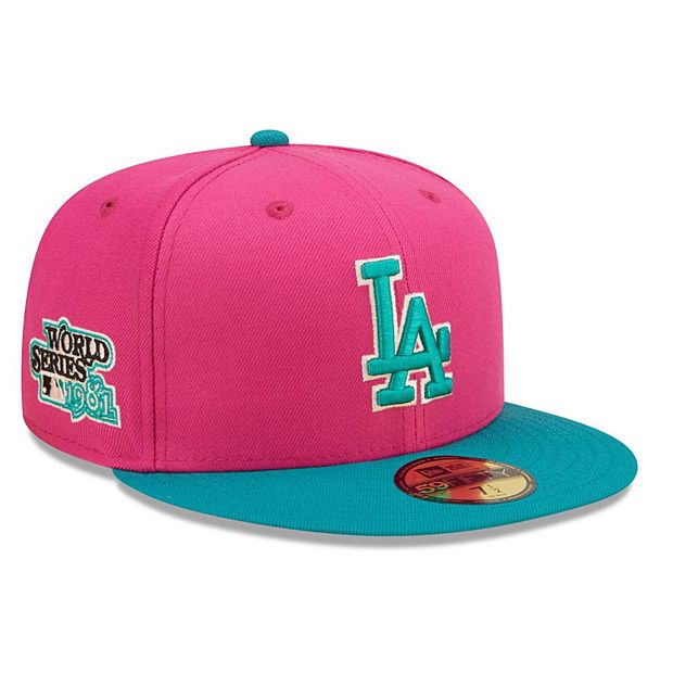 Men's New Era Pink/Green Los Angeles Dodgers Cooperstown
