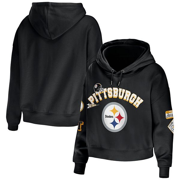 Pittsburgh steelers embroidered 4x black crewneck sweatshirt 4x 