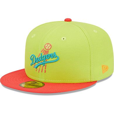 Men's New Era Green/Red Los Angeles Dodgers Cyber Highlighter 59FIFTY Fitted Hat