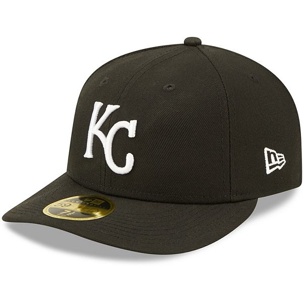 Men's New Era Kansas City Royals Black & White Low Profile 59FIFTY ...