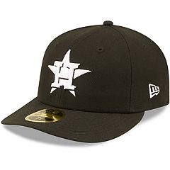Houston Astros New Era Satin Peek 59FIFTY Fitted Hat - Black