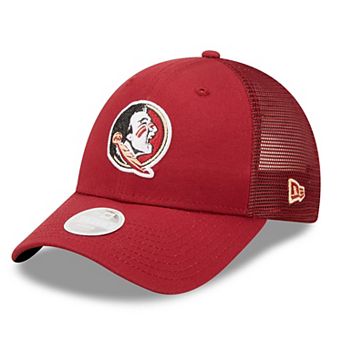 Women's New Era Garnet Florida State Seminoles 9FORTY Logo Spark Trucker Snapback Hat