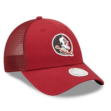 Women's New Era Garnet Florida State Seminoles 9FORTYÂ Logo Spark Trucker Snapback Hat