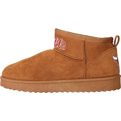 Women's FOCO Brown Chicago Bulls Team Logo Fuzzy Fan Boots