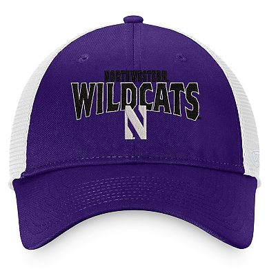 Men's Top of the World Purple/White Northwestern Wildcats Breakout Trucker Snapback Hat