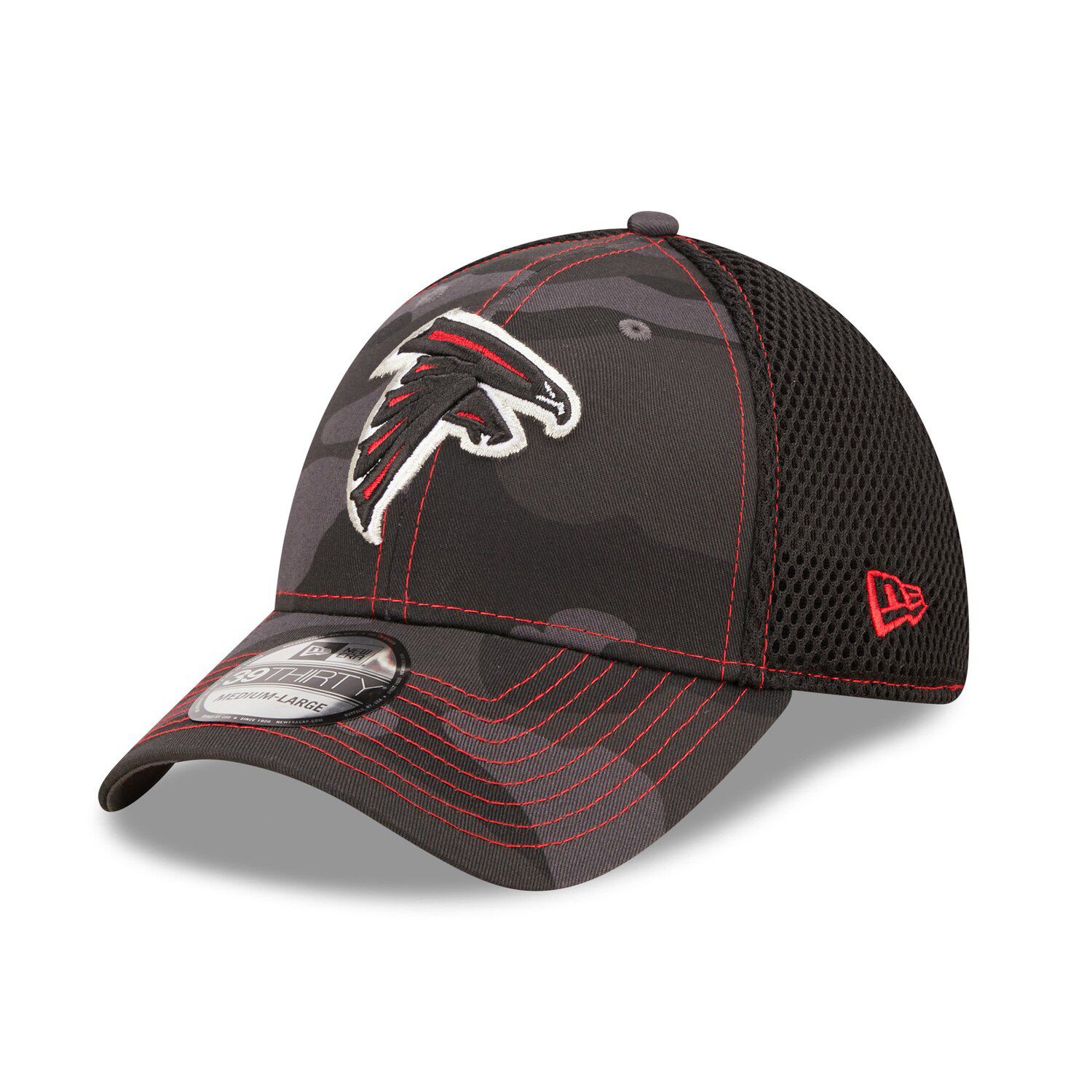 Men's Atlanta Falcons New Era Black Neo 39THIRTY Flex Hat