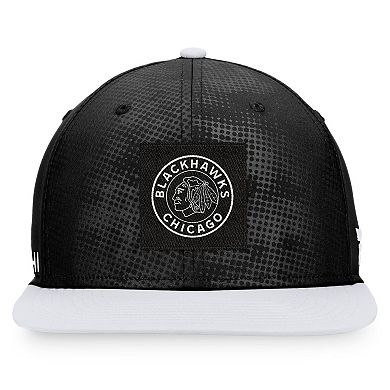 Men's Fanatics Branded Black/White Chicago Blackhawks Authentic Pro Alternate Logo Snapback Hat
