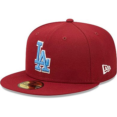 Men's New Era Cardinal Los Angeles Dodgers 100th Anniversary Air Force ...