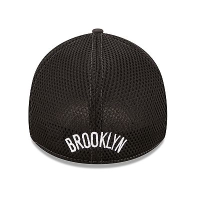 Men s New Era Charcoal Black Brooklyn Nets Camo 39THIRTY Flex Hat