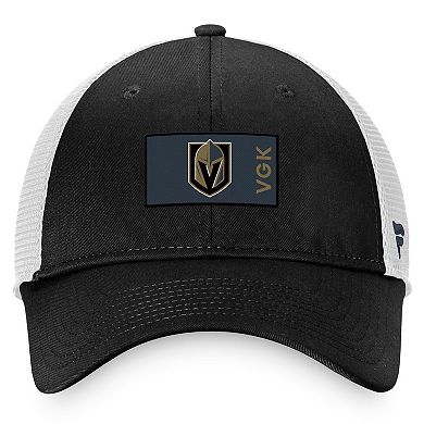 Men's Fanatics Branded Black/White Vegas Golden Knights Authentic Pro Rink Trucker Snapback Hat