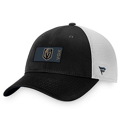 Men's Fanatics Branded Black/White Vegas Golden Knights Authentic Pro Rink Trucker Snapback Hat