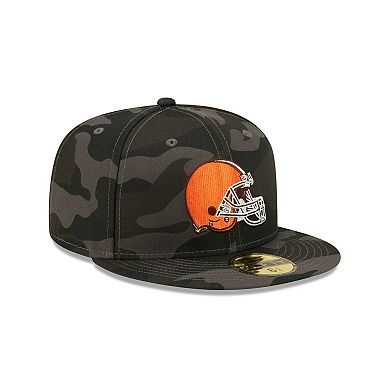 Men's New Era Black Cleveland Browns Camo 59FIFTY Fitted Hat