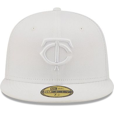 Men's New Era Minnesota Twins White on White 59FIFTY Fitted Hat