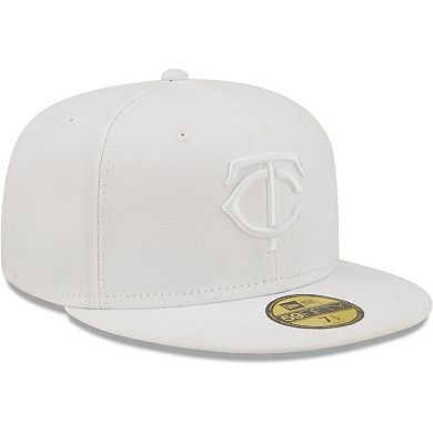 Men's New Era Minnesota Twins White on White 59FIFTY Fitted Hat