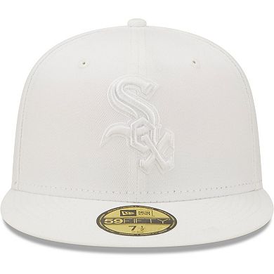 Men's New Era Chicago White Sox White on White 59FIFTY Fitted Hat