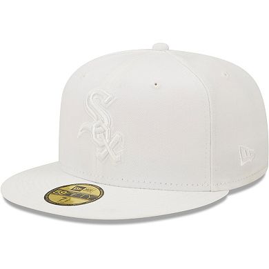 Men's New Era Chicago White Sox White on White 59FIFTY Fitted Hat