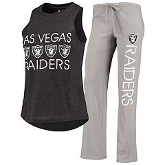 Men's Black/Charcoal Las Vegas Raiders Ballot Flannel Lounge Pants 