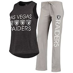 Men's Concepts Sport Black/Heather Gray Las Vegas Raiders Big & Tall T-Shirt Pajama Pants Sleep Set