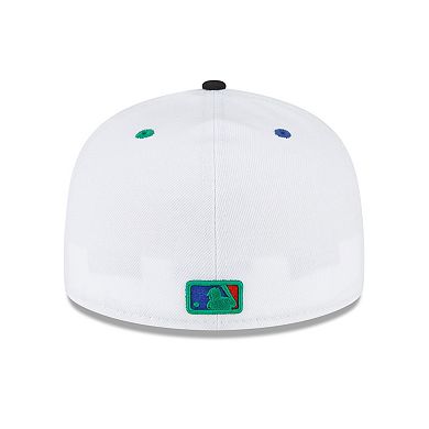 Men's New Era White/Black Oakland Athletics 1973 World Series Primary Eye 59FIFTY Fitted Hat