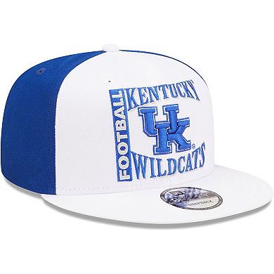 Men's New Era White/Blue Kentucky Wildcats Retro Sport 9FIFTY Snapback Hat