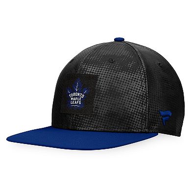 Men's Fanatics Branded Black/Blue Toronto Maple Leafs Authentic Pro Alternate Logo Snapback Hat