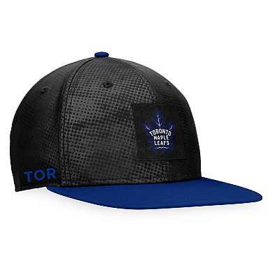 Men's Fanatics Branded Black/Blue Toronto Maple Leafs Authentic Pro Alternate Logo Snapback Hat