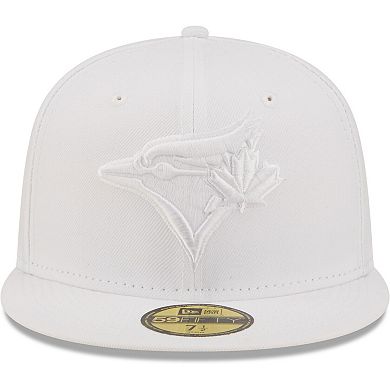 Men's New Era Toronto Blue Jays White on White 59FIFTY Fitted Hat
