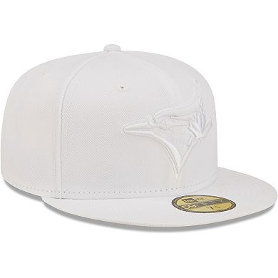 Men's New Era Toronto Blue Jays White on White 59FIFTY Fitted Hat